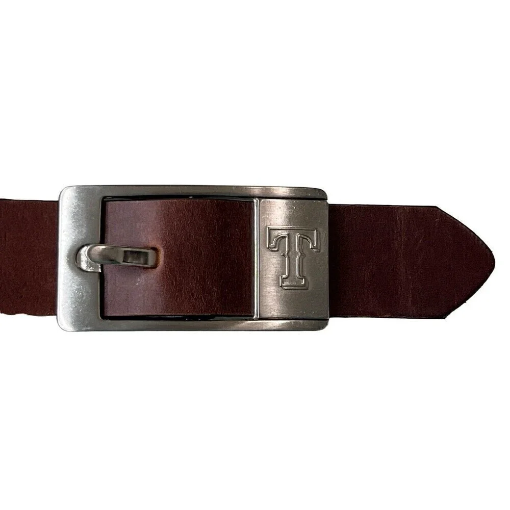 Texas Rangers Brandish Leather Belt - Brown - Very Good Condition - Size 32
